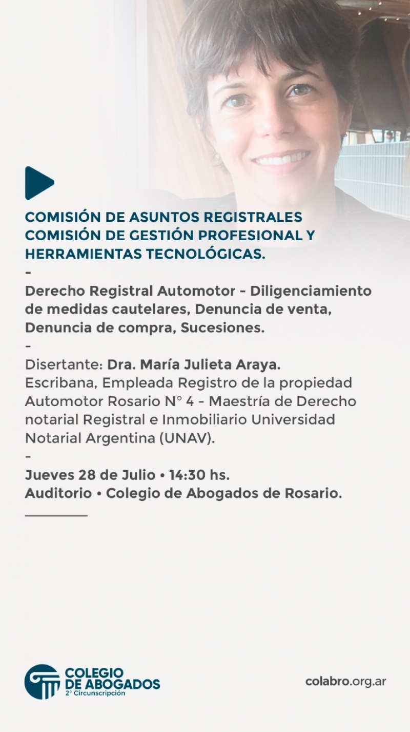 Derecho Registral Automotor - Diligenciamiento de medidas cautelares, Denuncia de venta, Denuncia de compra, Sucesiones - 28/07/2022